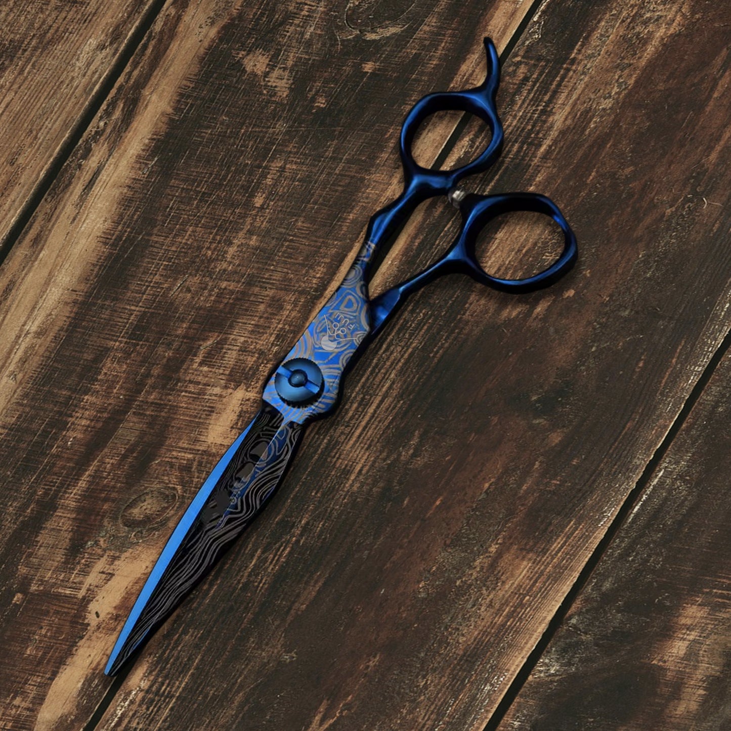 Ame Whisper - Professional 6" Right-handed Japanese Blue Damascus Steel Hairdressing Scissors