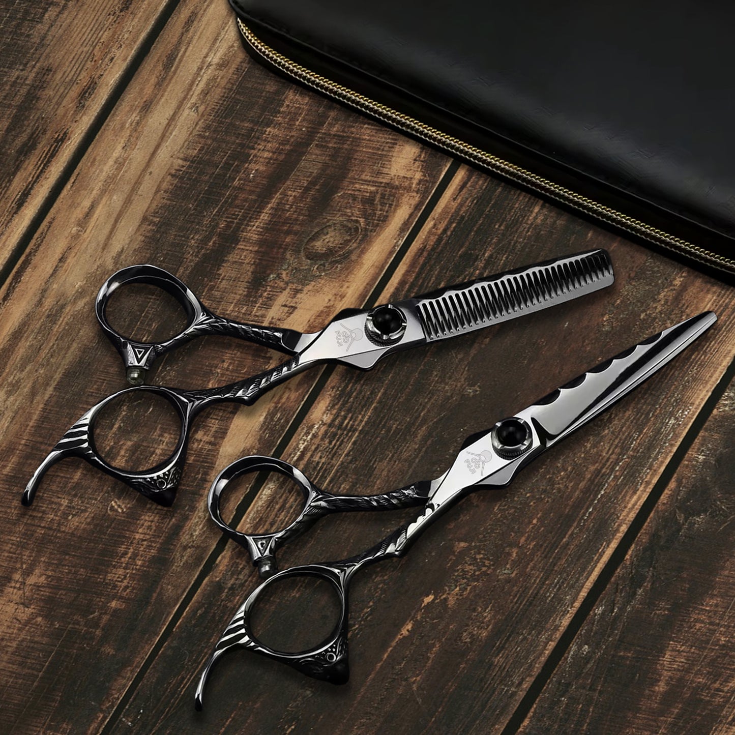 Arashi Glide - Tijeras de peluquería profesionales de 6" para diestros de acero japonés
