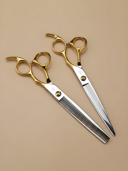 Kogane Edge – Professional 7" Right-Handed Japanese Steel Hairdressing Scissors