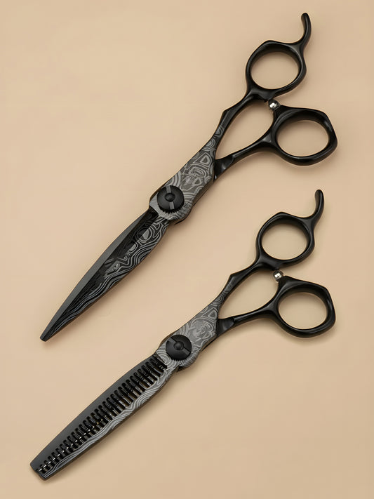 Kuro Edge – Ciseaux de Coiffure Professionnels 6" Droitier, Acier Japonais