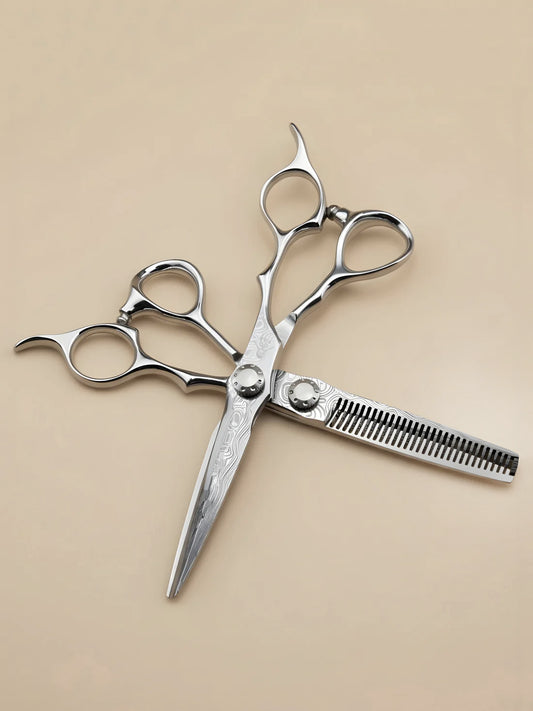 Tensei Steel - Professional 6" Right-handed Japanese Damascus Steel Hairdressing Scissors