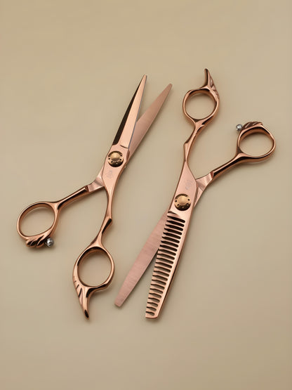 Aika Bronze - Professional 6" Right-handed Japanese Steel Hairdressing Scissors