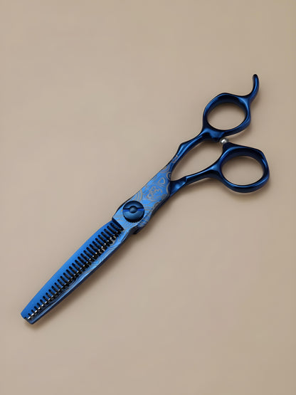 Ame Whisper – Professional 6" Right-Handed Japanese Blue Damascus Steel Hairdressing Scissors