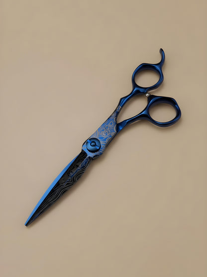 Ame Whisper – Professional 6" Right-Handed Japanese Blue Damascus Steel Hairdressing Scissors