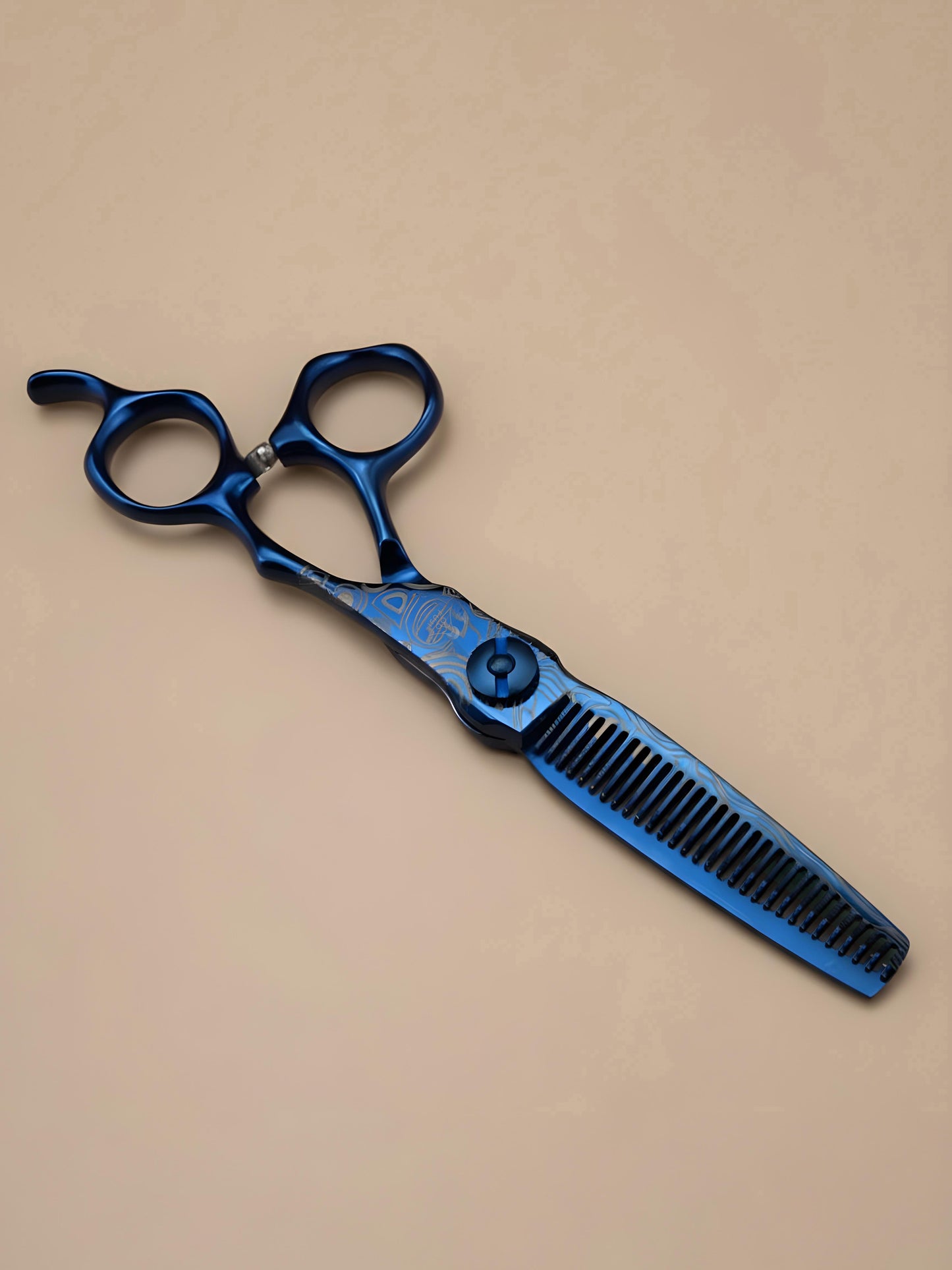 Ame Whisper – Professional 6" Right-Handed Japanese Blue Damascus Steel Hairdressing Scissors