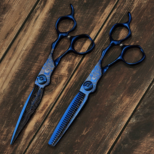 Ame Whisper - Professional 6" Right-handed Japanese Blue Damascus Steel Hairdressing Scissors