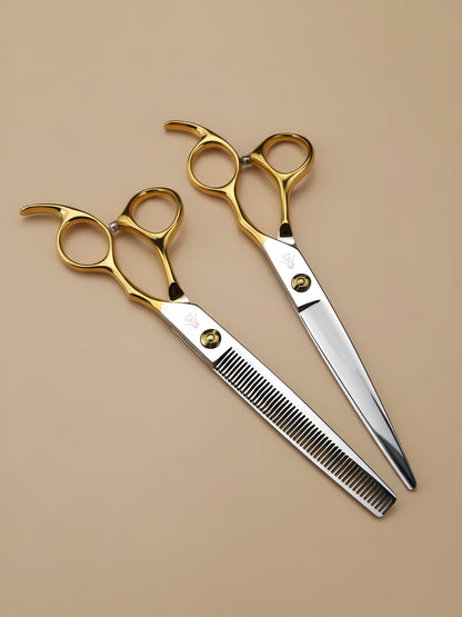 Kogane Edge – Ciseaux de Coiffure Professionnels 7" Droitier, Acier Japonais