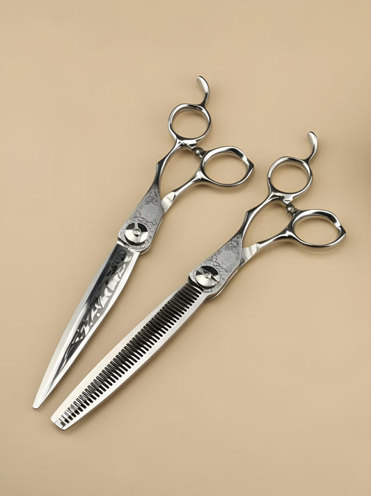 Mizuki Pro - Professional 7" Right-handed Japanese Damascus Steel Hairdressing Scissors