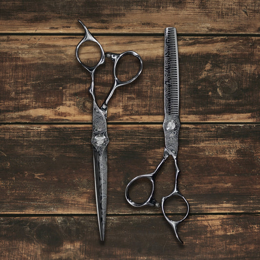Mizuki Line - Professional 6.6" Right-handed Japanese Damascus Steel Hairdressing Scissors