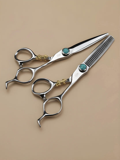 Ryujin Jewel Edition – Tijeras de Peluquería Profesionales 6" para Diestros, Acero Japonés