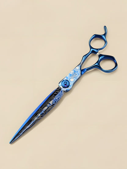 Sei Precision – Professional 7" Right-Handed Japanese Blue Damascus Steel Hairdressing Scissors