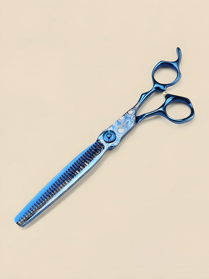 Sei Precision – Professional 7" Right-Handed Japanese Blue Damascus Steel Hairdressing Scissors