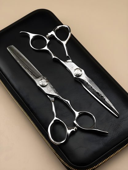Tensei Steel - Professional 6" Right-handed Japanese Damascus Steel Hairdressing Scissors