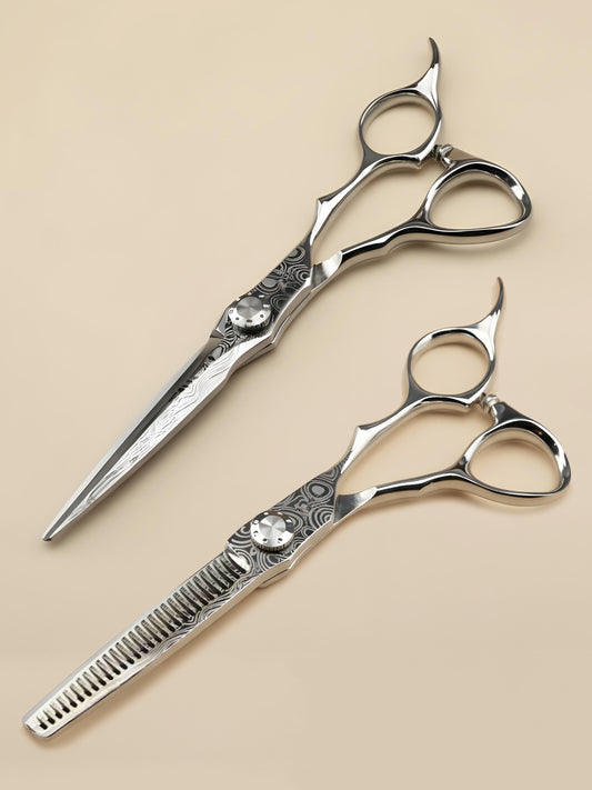 Tensei Steel - Professional 6" Right-handed Japanese Damascus Steel Hairdressing Scissors