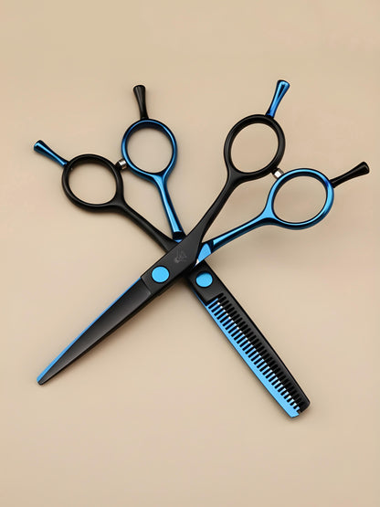 Yami Azure – Tijeras de Peluquería Profesionales 5.5" para Diestros, Acero Japonés