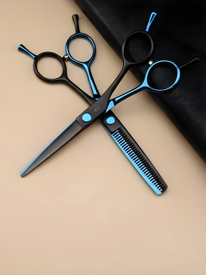 Yami Azure – Tijeras de Peluquería Profesionales 5.5" para Diestros, Acero Japonés