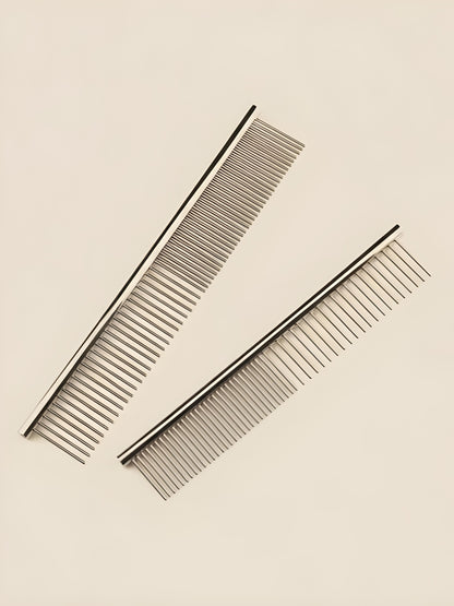 Professional Steel Pet Grooming Comb – Stainless Steel Finishing &amp; Detangling Comb