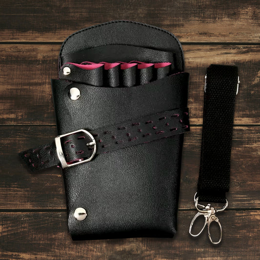 Multifunction vegan leather scissors bag
